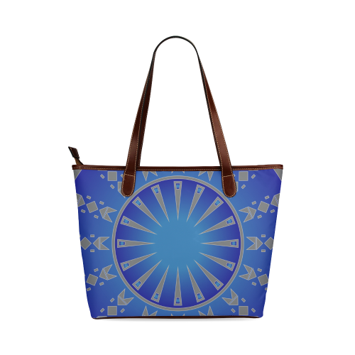 Wacipi Blue Shoulder Tote Bag (Model 1646)