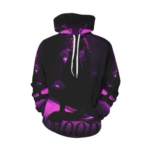 #MOOD HOODIE All Over Print Hoodie for Women (USA Size) (Model H13)