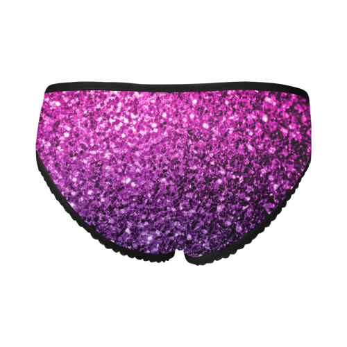 Beautiful Purple Pink Ombre glitter sparkles Women's All Over Print Girl Briefs (Model L14)