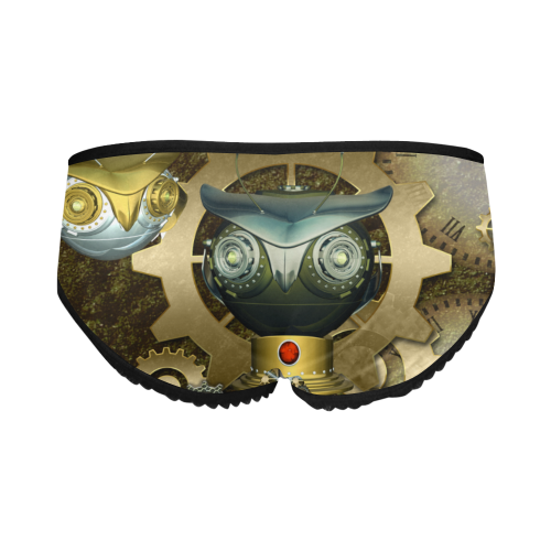 Steampunk, owl, clocks and gears Women's All Over Print Classic Briefs (Model L13)