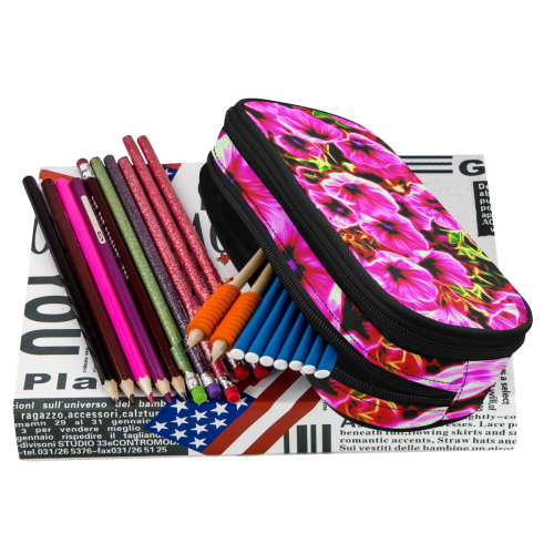 amazing floral 517C by JamColors Pencil Pouch/Large (Model 1680)