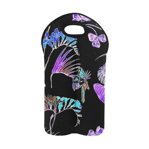 Flowers and Birds B by JamColors 2-Bottle Neoprene Wine Bag