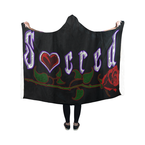 "Sacred" Logo Hooded Blanket Type 2 50 x 40 Hooded Blanket 50''x40''