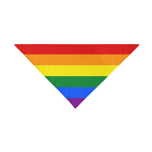 Gay Pride Rainbow Flag Stripes Pet Dog Bandana/Large Size