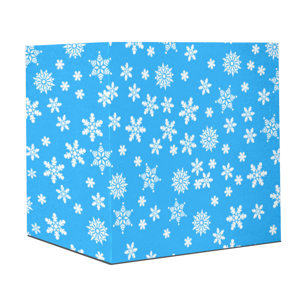 Christmas White Snowflakes on Light Blue Gift Wrapping Paper 58"x 23