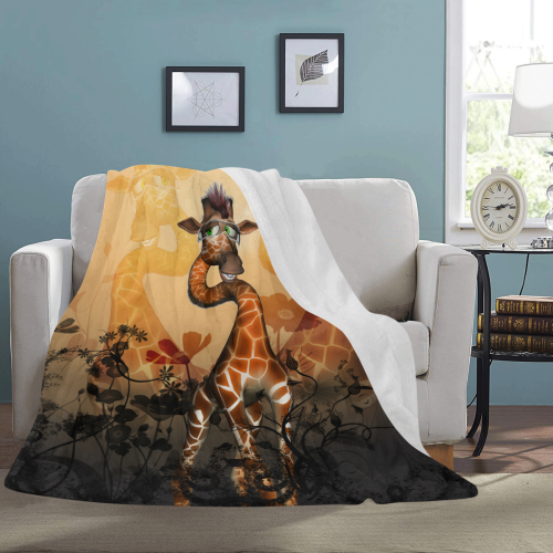 Funny, sweet giraffe Ultra-Soft Micro Fleece Blanket 60"x80"