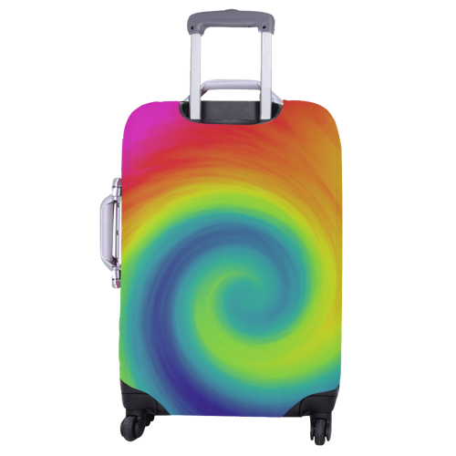 rainbow swirl Luggage Cover/Large 26"-28"