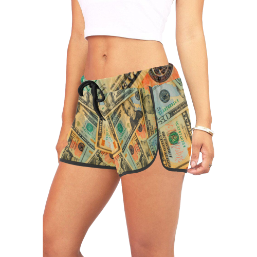 US DOLLARS 2 Women's All Over Print Relaxed Shorts (Model L19)