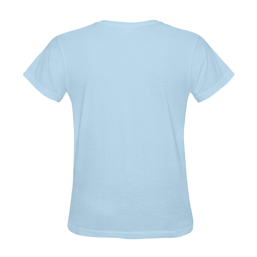 Valentine Mouse Sky Blue Sunny Women's T-shirt (Model T05)