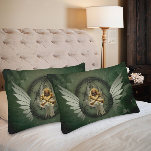 Skull in a hand Custom Pillow Case 20"x 30" (One Side) (Set of 2)