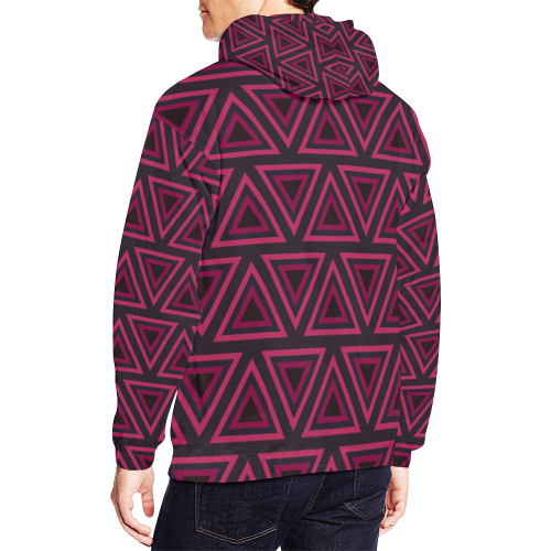 Tribal Ethnic Triangles All Over Print Hoodie for Men/Large Size (USA Size) (Model H13)