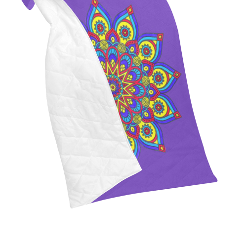 Brilliant Star Mandala Purple Quilt 40"x50"