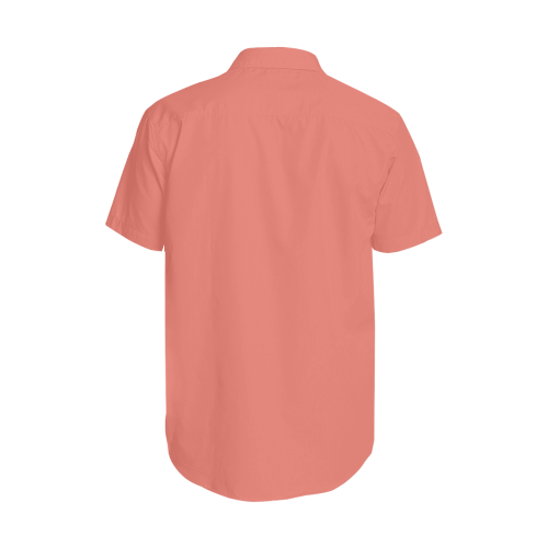 color tea rose Men's Short Sleeve Shirt with Lapel Collar (Model T54)