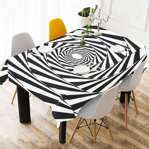 Spiral Cotton Linen Tablecloth 52"x 70"