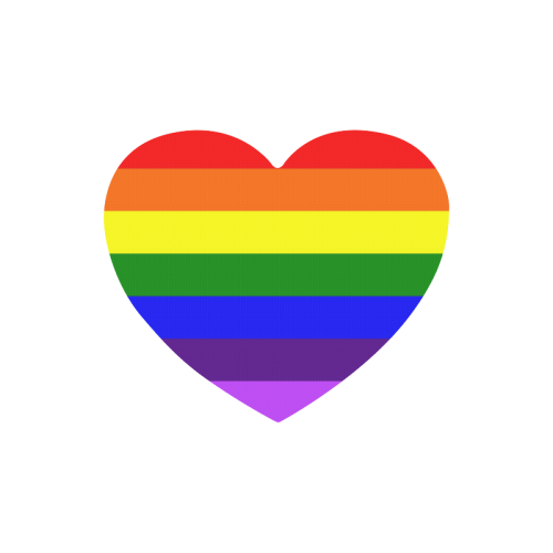 Rainbow Flag (Gay Pride - LGBTQIA+) Heart-shaped Mousepad