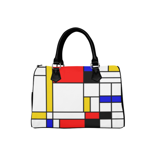 Bauhouse Composition Mondrian Style Boston Handbag (Model 1621)