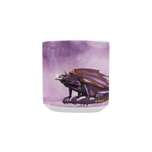 Wonderful violet dragon Heart-shaped Morphing Mug