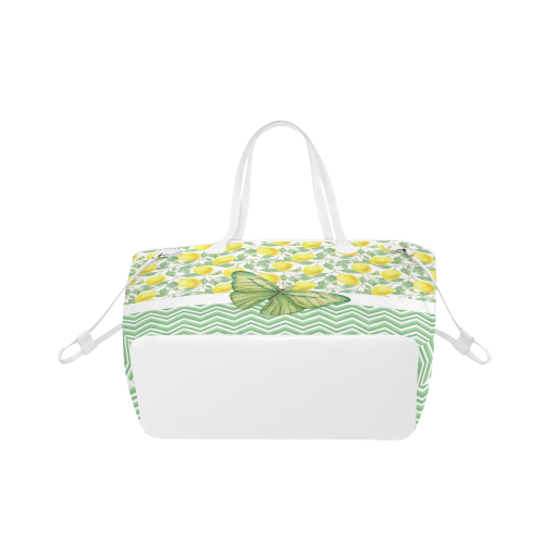Butterfly And Lemons Clover Canvas Tote Bag (Model 1661)