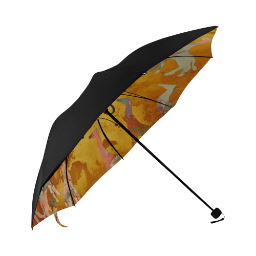 Magic Africa Giraffes Ornaments grunge Anti-UV Foldable Umbrella (Underside Printing) (U07)
