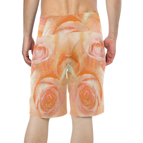 Beautiful roses, Men's All Over Print Board Shorts (Model L16)