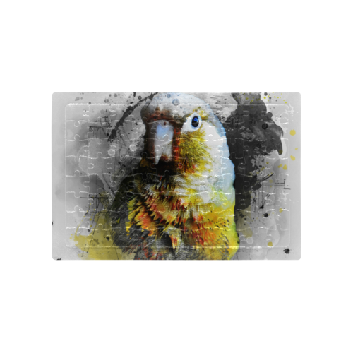 bird parrot art #parrot #bird A4 Size Jigsaw Puzzle (Set of 80 Pieces)