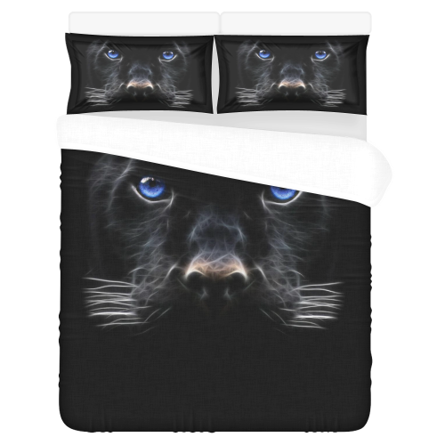 Big Black Cat 3-Piece Bedding Set