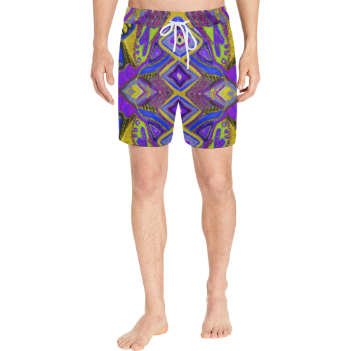 coral 8 Men's Mid-Length Swim Shorts (Model L39)