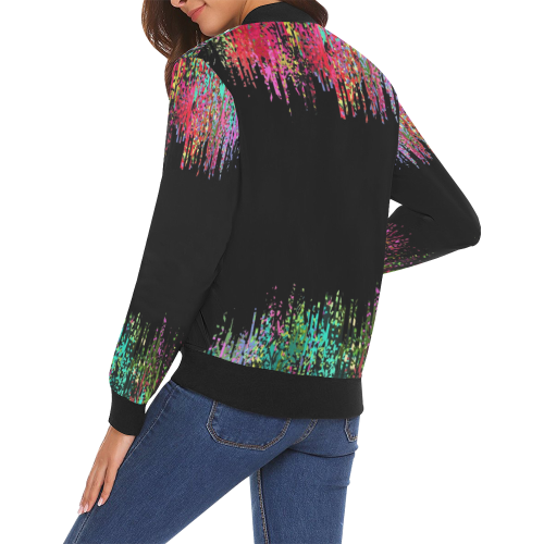 Colors of Dream by Nico Bielow All Over Print Bomber Jacket for Women (Model H19)