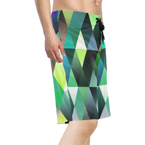 Dark Mosaic Shine 3 Men's All Over Print Board Shorts (Model L16)