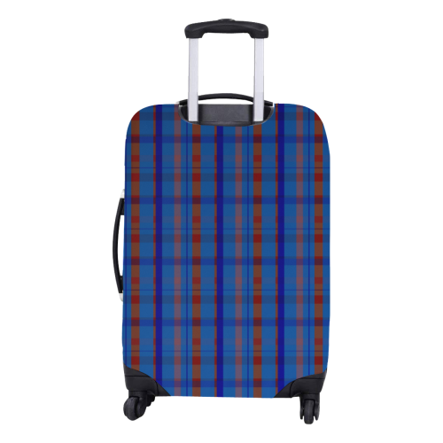 Royal Blue plaid style Luggage Cover/Medium 22"-25"