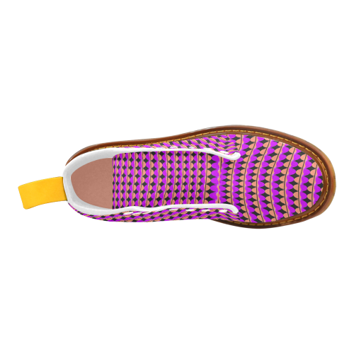Shark's Teeth Pink Purple Yellow Martin Boots For Women Model 1203H