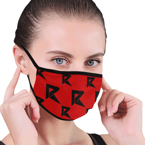 facemask black and red Mouth Mask (30 Filters Included) (Non-medical Products)