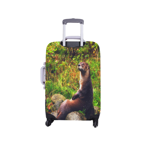 Meditating Otter Luggage Cover/Small 18"-21"