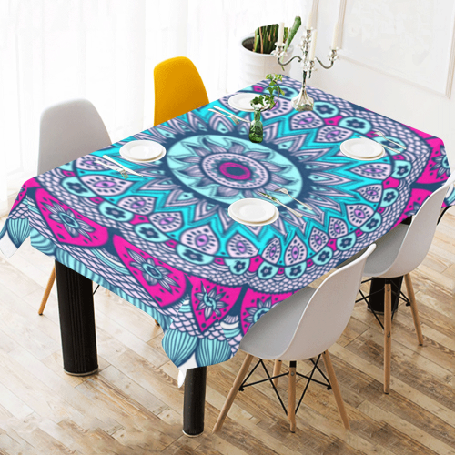 THE UNIVERSE MANDALAS Cotton Linen Tablecloth 60" x 90"