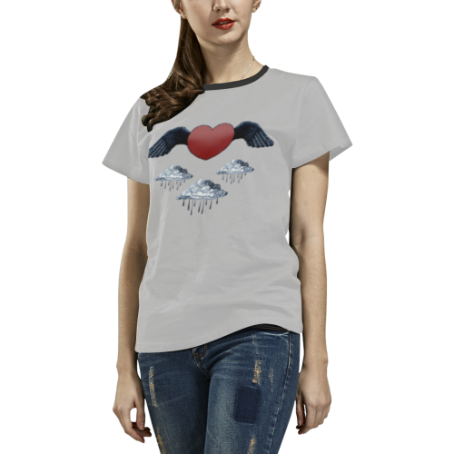 Above It All by Aleta All Over Print T-shirt for Women/Large Size (USA Size) (Model T40)