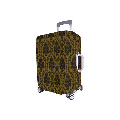Gothic Victorian Black'n Gold Pattern Luggage Cover/Small 18"-21"