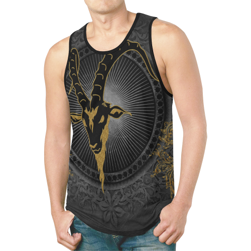 Billy-goat in black and gold New All Over Print Tank Top for Men (Model T46)