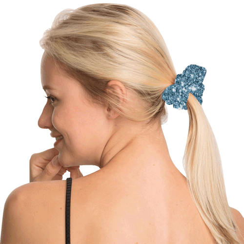 New Sparkling Glitter Print F by JamColors All Over Print Hair Scrunchie