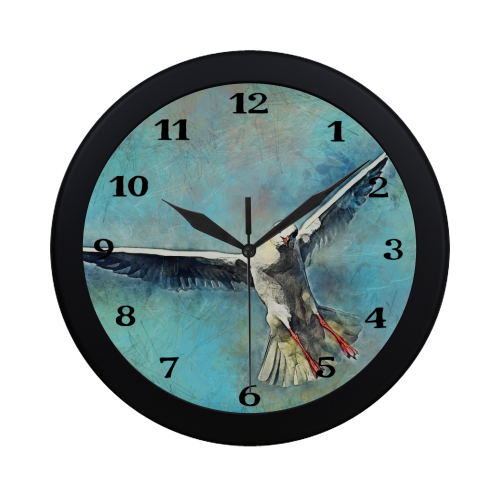 clock bird Circular Plastic Wall clock