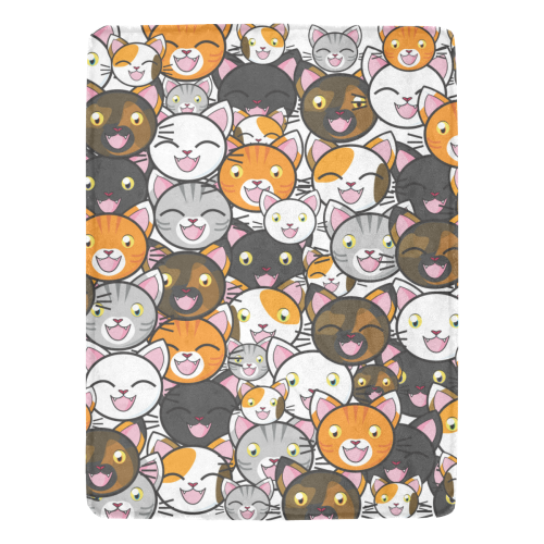 Funny Cats All Over Ultra-Soft Micro Fleece Blanket 60"x80"