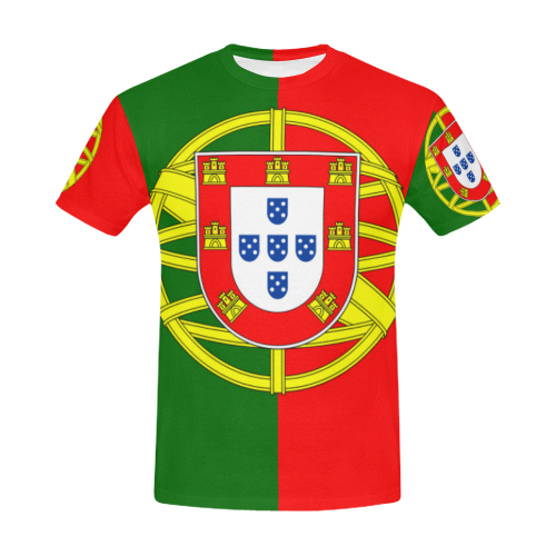 Portugal Flag AOP T-Shirt For Men USA Size Model T40-649 All Over Print T-Shirt for Men (USA Size) (Model T40)