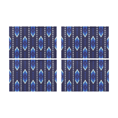 Aztec - Blue Placemat 12’’ x 18’’ (Set of 4)
