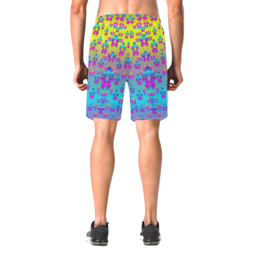 flowers in the most beautiful sunshine Men's All Over Print Elastic Beach Shorts (Model L20)
