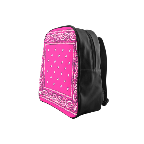 KERCHIEF PATTERN PINK School Backpack (Model 1601)(Small)