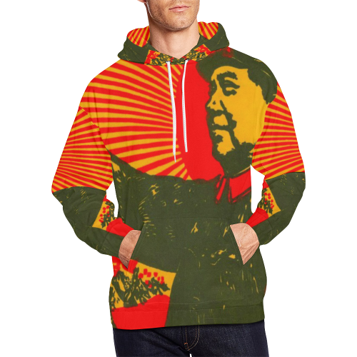 Chairman Mao receiving the Red Guards 3 All Over Print Hoodie for Men/Large Size (USA Size) (Model H13)