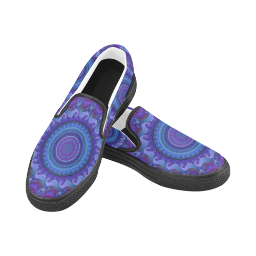 MANDALA PASSION OF LOVE Slip-on Canvas Shoes for Men/Large Size (Model 019)