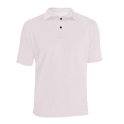 color lavender blush Men's All Over Print Polo Shirt (Model T55)