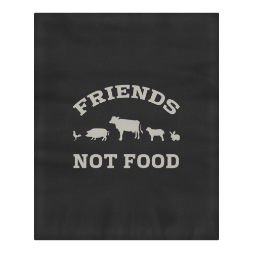 Friends Not Food (Go Vegan) 3-Piece Bedding Set