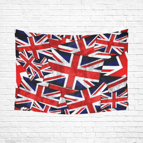 Union Jack British UK Flag Cotton Linen Wall Tapestry 80"x 60"