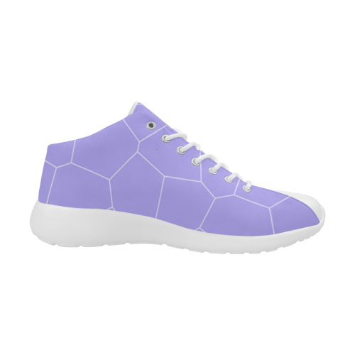 Abstract geometric pattern - purple and white. Men's Basketball Training Shoes (Model 47502)